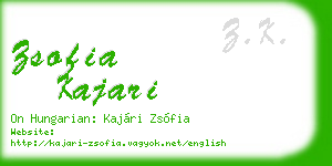 zsofia kajari business card