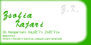 zsofia kajari business card